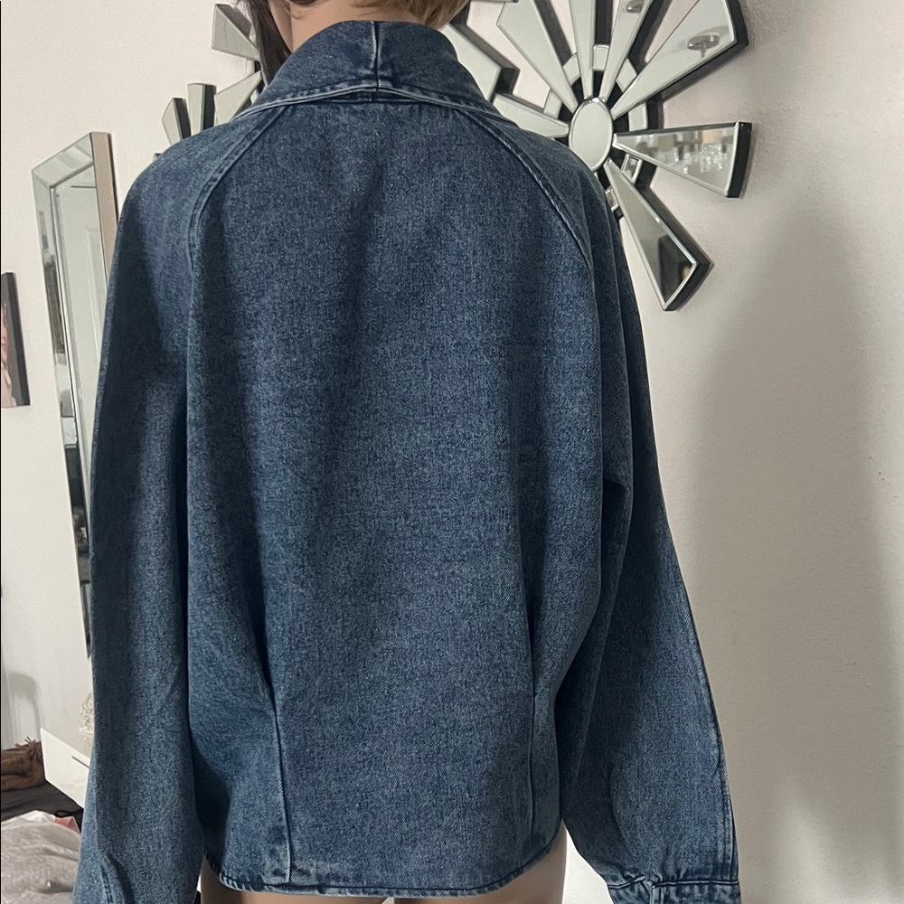 PEACH Women's Denim JACKET Blazer - Blue Jean never worn size L - Picture 5 of 17